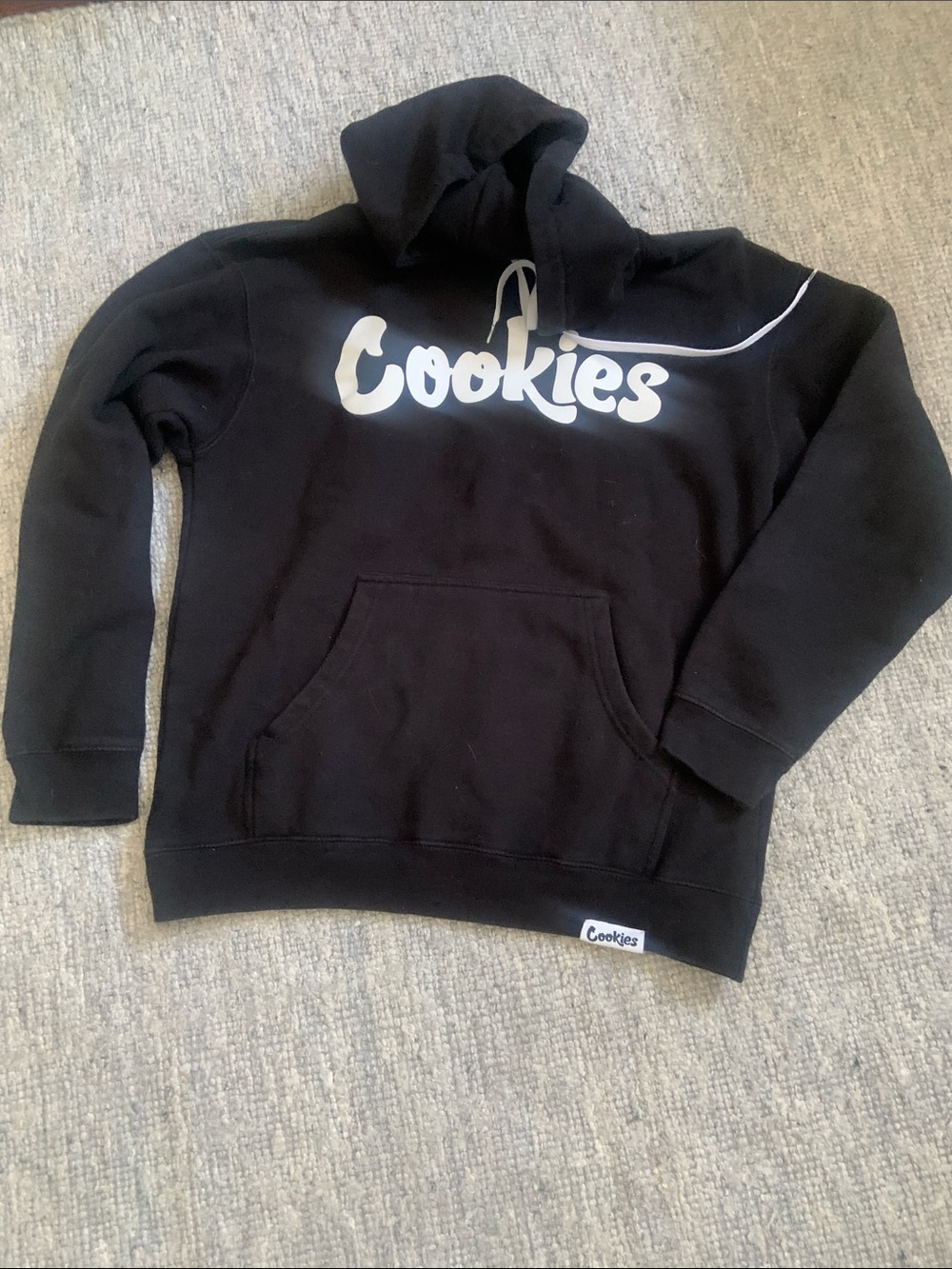Cookies black  Hoodie with White Logo